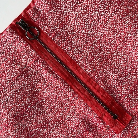 Cop.Copine Publier A-Line Red Pink Mini Skirt Linen Blend Tweed Sz 38 (M) - Picture 6 of 16